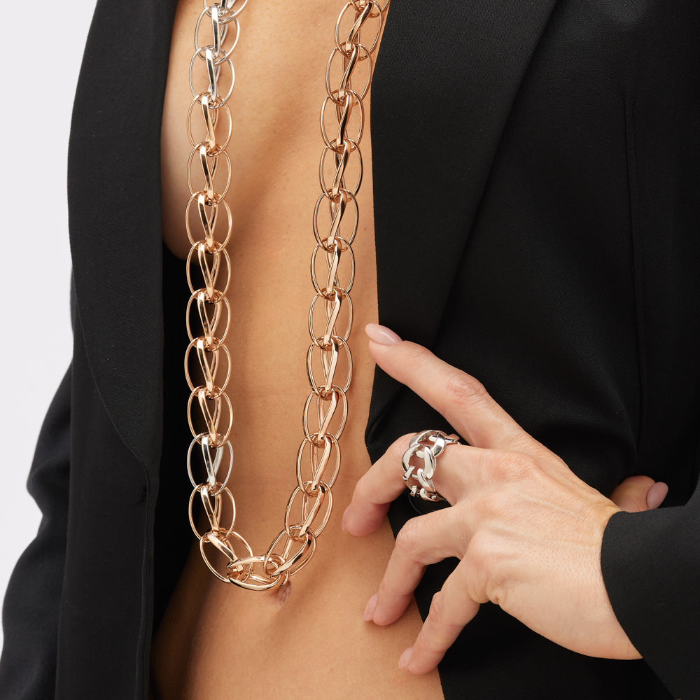 ё X R.ALAGAN Large chain long necklace Long chain necklace PCMN07 | Pianegonda