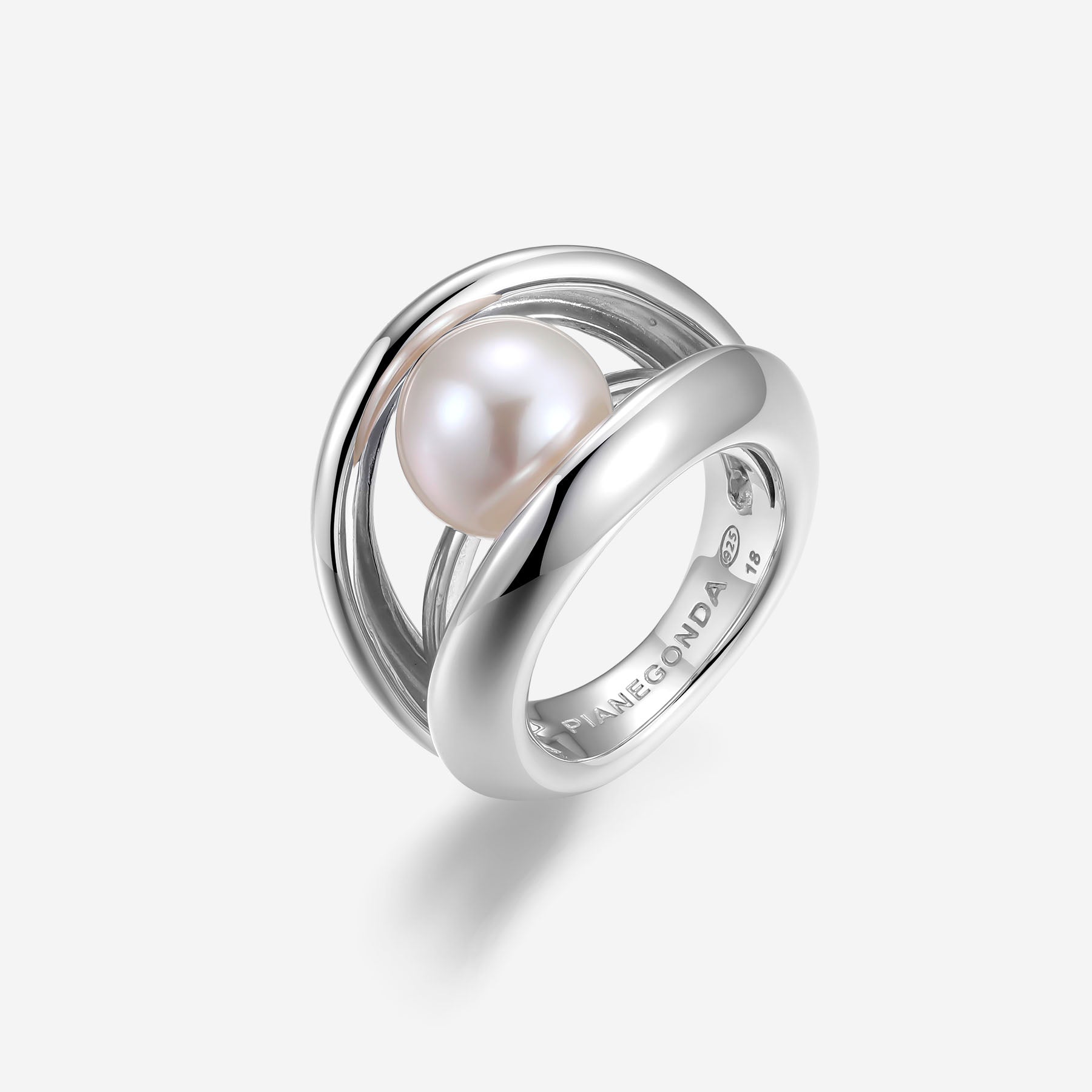 Pianegonda Anello a doppia fascia - TECUM - Argento 925‰