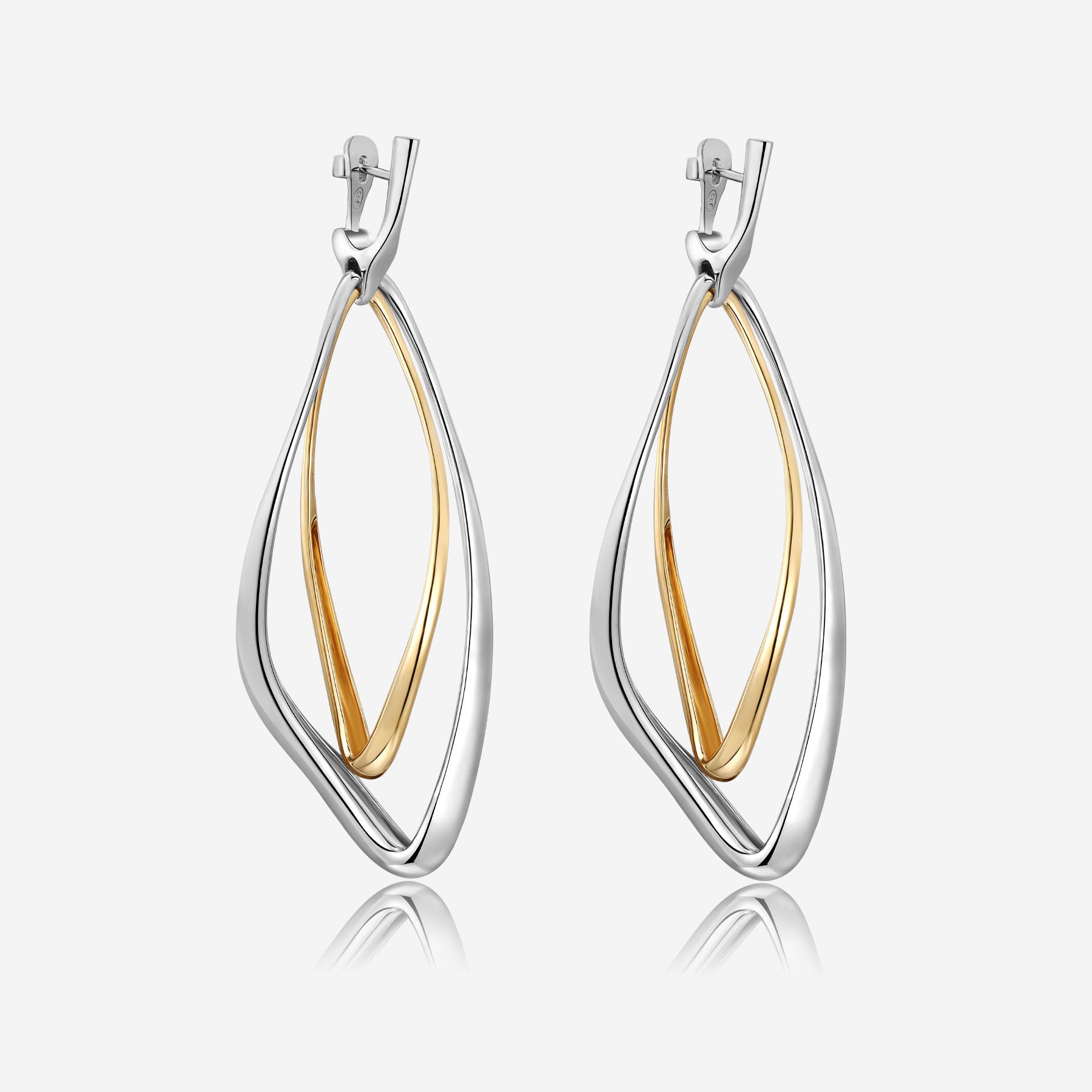 Pianegonda Orecchini doppi pendenti - CONVERSUS - Argento 925‰, Oro 9 kt