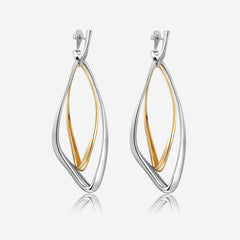 Pianegonda Orecchini doppi pendenti - CONVERSUS - Argento 925‰, Oro 9 kt