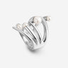 Pianegonda Anello a fascia con perle naturali - CUSPIS - Argento 925‰