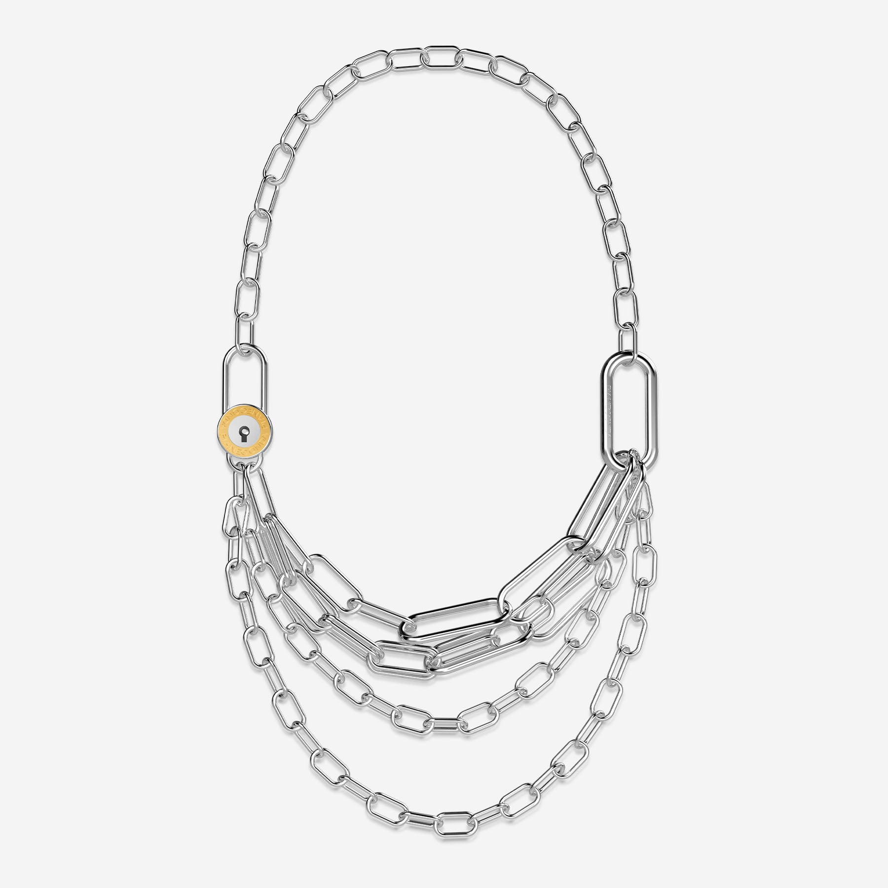 Pianegonda Collana a catena multipla - VINCTUM - Argento 925‰, Oro 18 kt