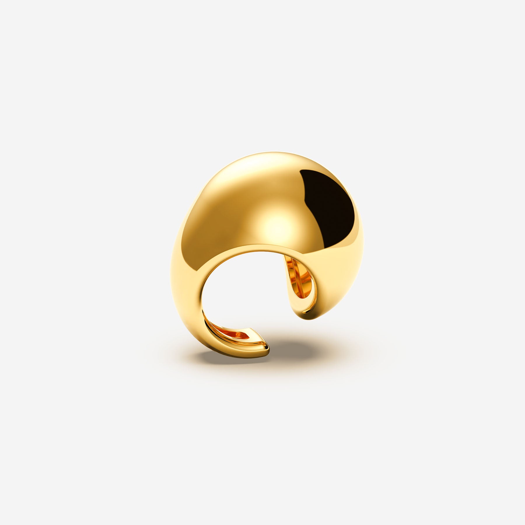 Pianegonda Earcuff sferico - MVP WARDROBE X PIANEGONDA - ottone, Placcatura Oro