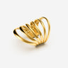 Pianegonda Anello a sei fasce - MVP WARDROBE X PIANEGONDA - ottone, Placcatura Oro