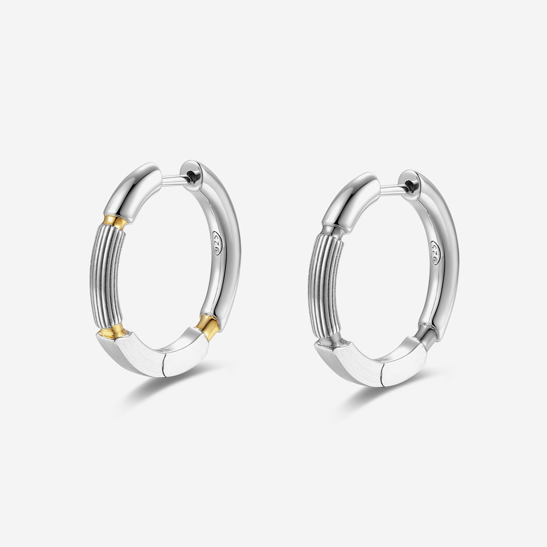 Pianegonda Orecchini a cerchio - IMPERFECTUM - Argento 925‰, Placcatura Oro