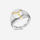 Pianegonda Anello chevalier - IMPERFECTUM - Argento 925‰, Placcatura Oro