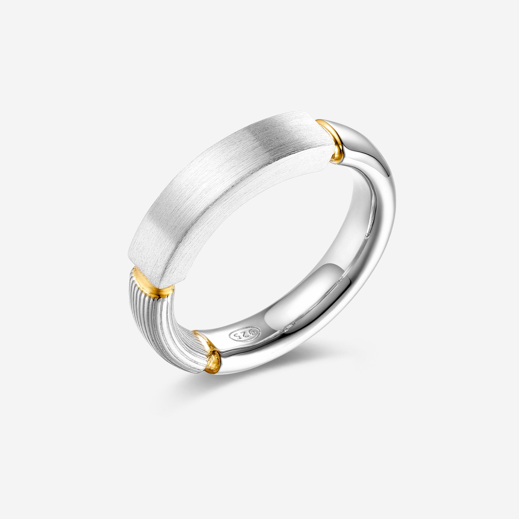 Pianegonda Anello a fascia - IMPERFECTUM - Argento 925‰, Placcatura Oro