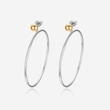 Pianegonda Orecchini a cerchio grandi - ASSOLUTO - Argento 925‰, Placcatura Oro 18 kt