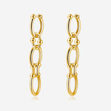 Pianegonda Orecchini lunghi a catena - ASSOLUTO - Argento 925‰, Placcatura Oro 18 kt