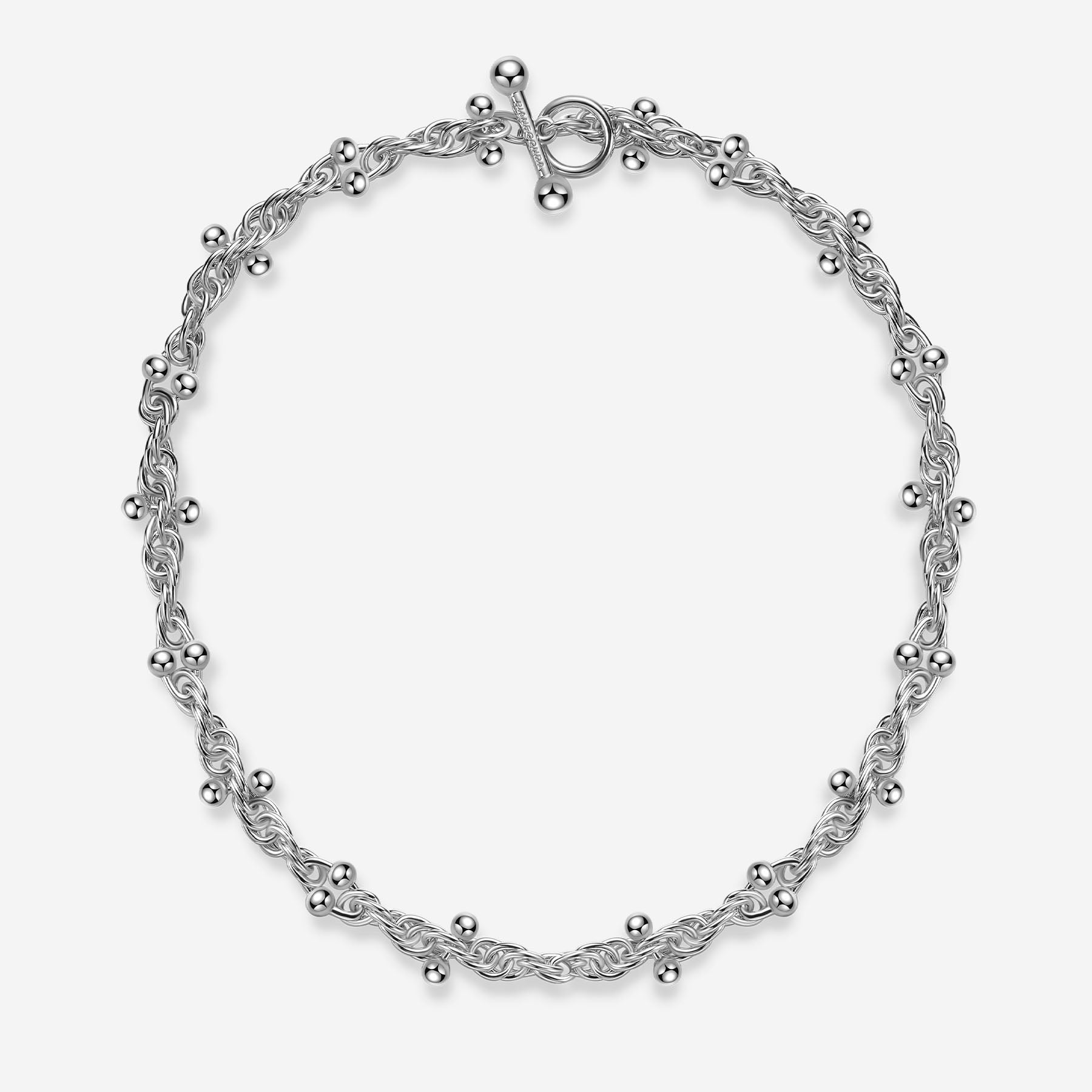 Pianegonda Collana a maglia intrecciata lunga - ASSOLUTO - Argento 925‰