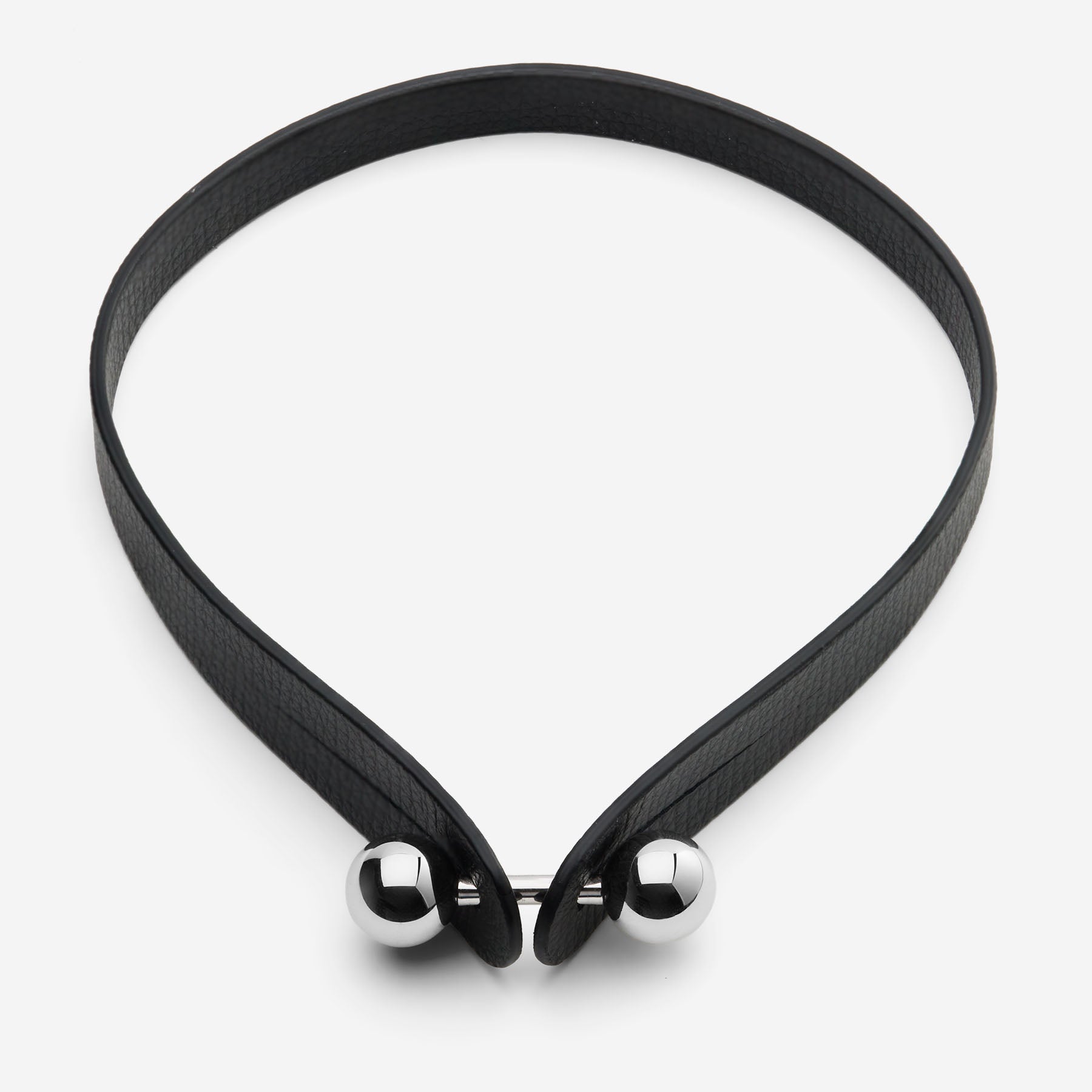 Pianegonda Choker in pelle - ASSOLUTO - Argento 925‰
