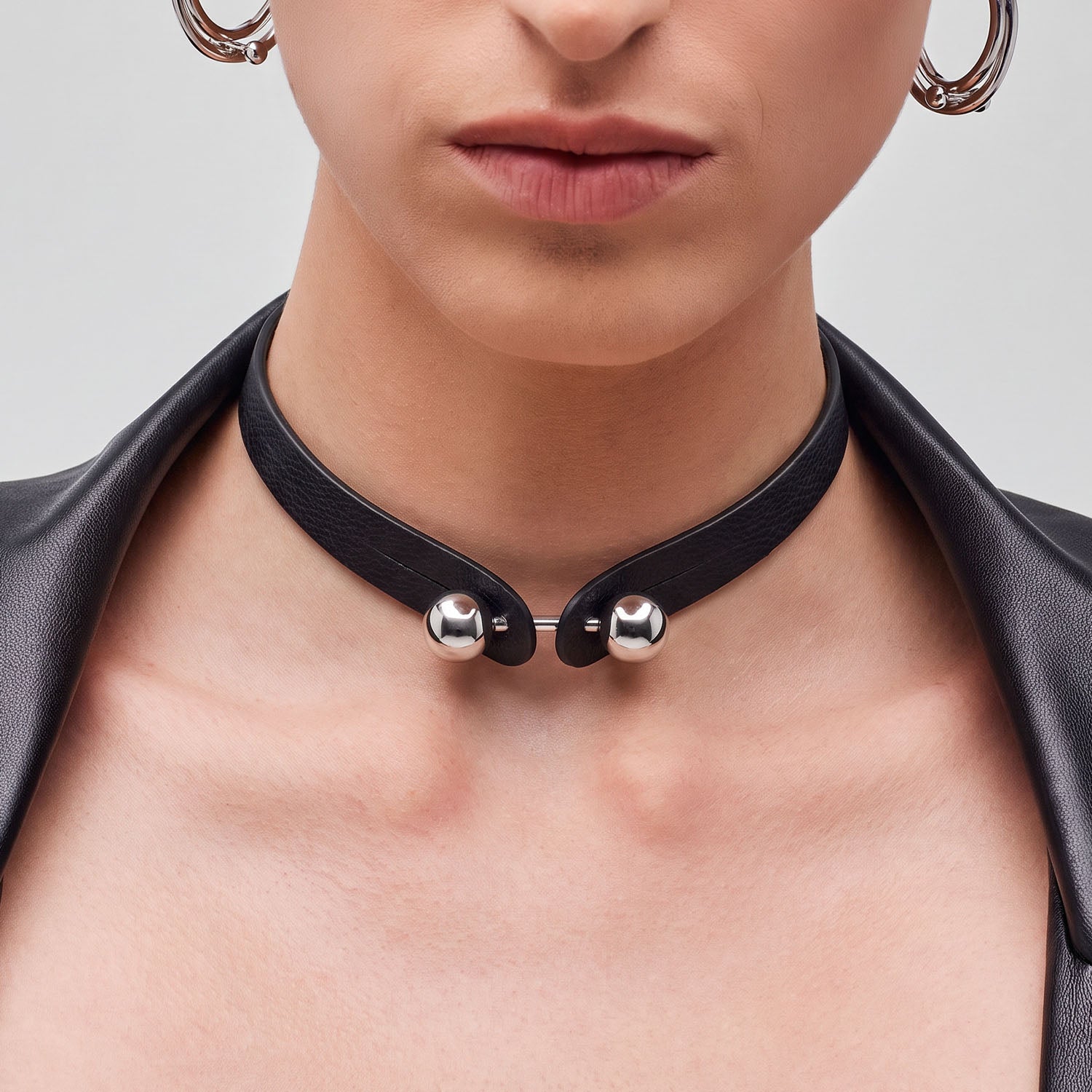 Pianegonda Choker in pelle - Vista 3