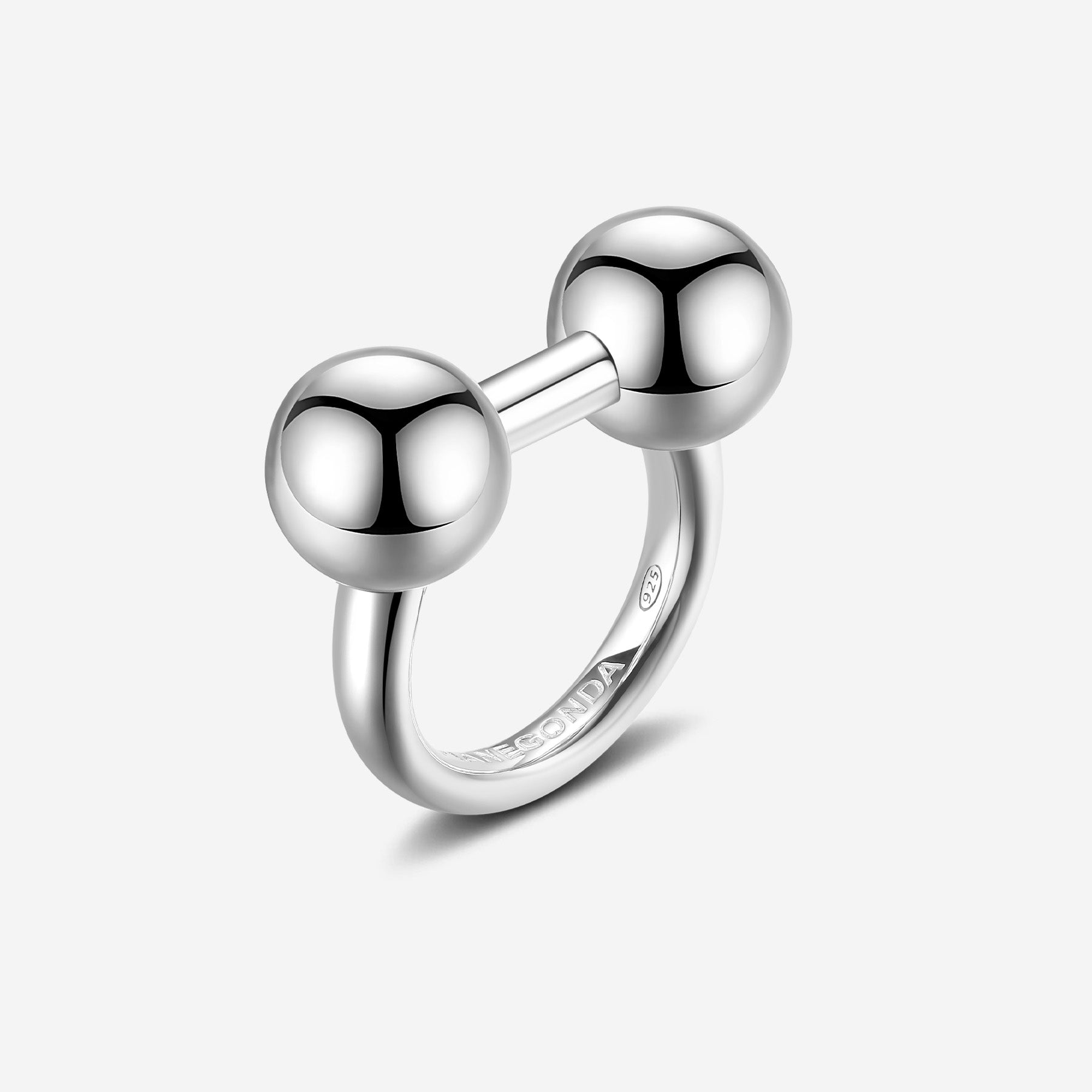Pianegonda Anello due sfere - ASSOLUTO - Argento 925‰