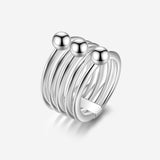 Pianegonda Anello multifascia snodato - ASSOLUTO - Argento 925‰