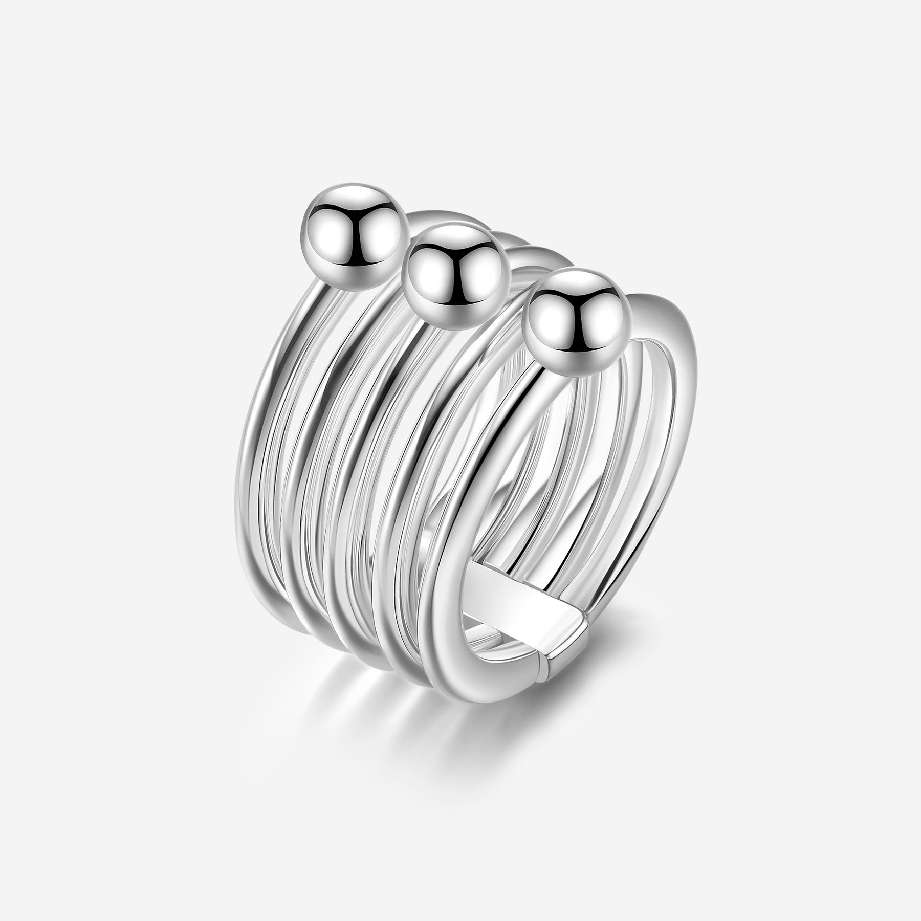 Pianegonda Anello multifascia snodato - ASSOLUTO - Argento 925‰