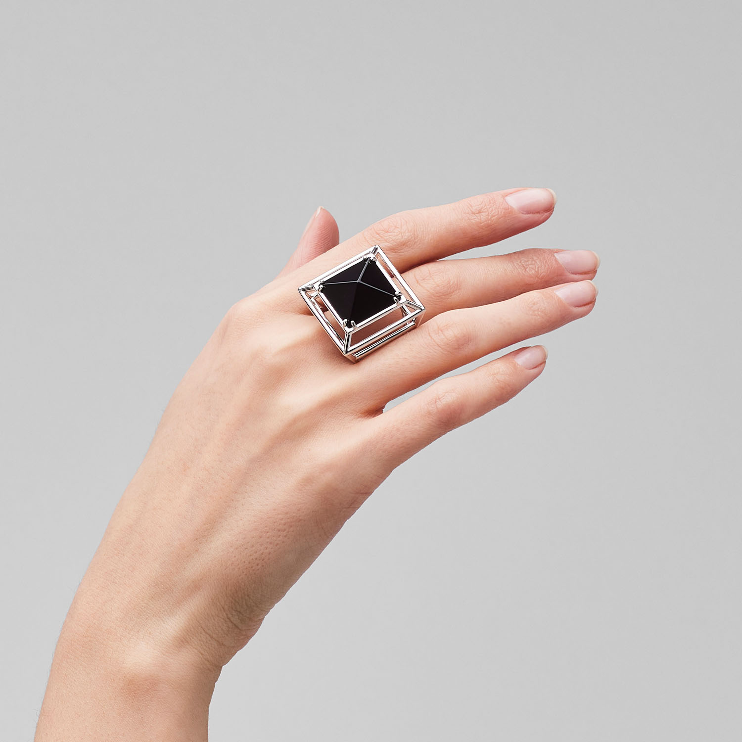 Pyramid ring Ring WOMEN'S 925‰ Sterling silver - PSSR03