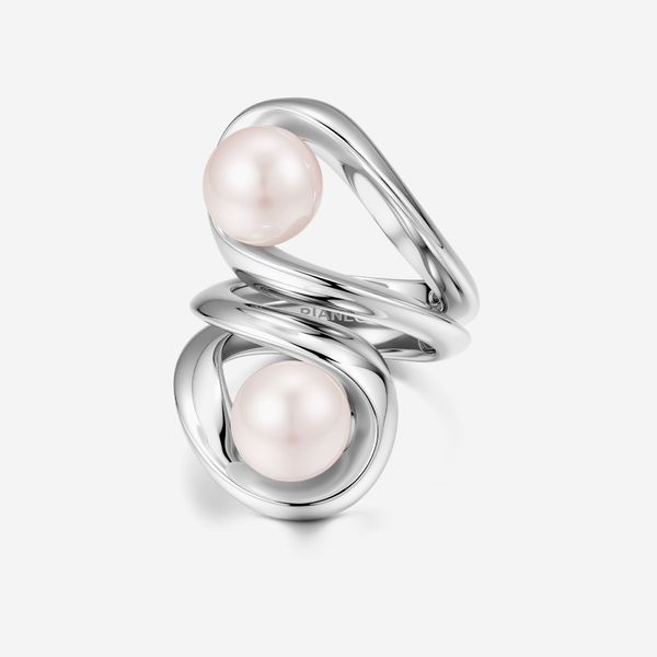 Contrarié ring with pearls