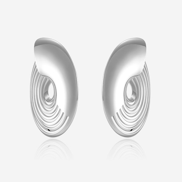 Half-hoop stud earrings