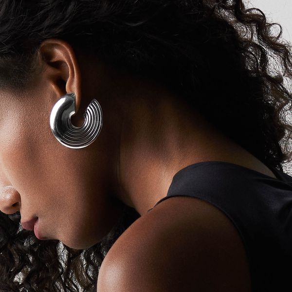 Half-hoop stud earrings