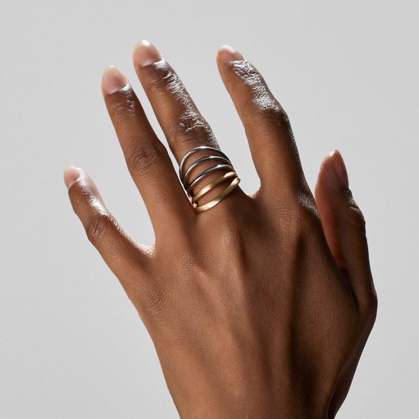 Bi-color five-band ring