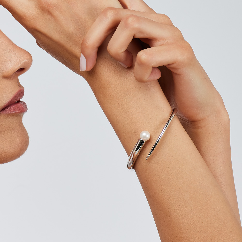 SILVER925 PEARL DESIGN BRACELET/ブレスレット Pearl Designer Bracelets, 925 Sterling Silver Fresh Water