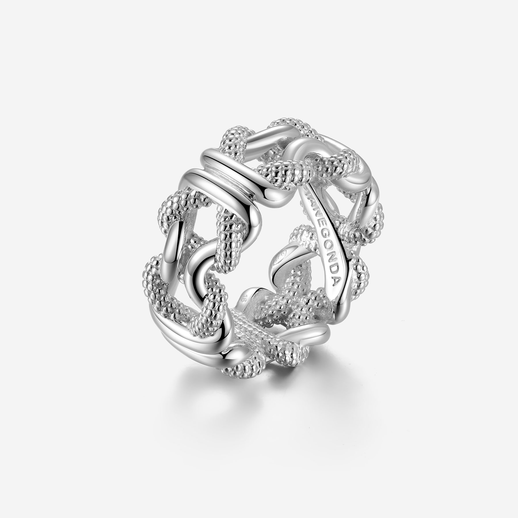 Braided ring Ring MEN'S 925‰ Sterling silver - PFOR05