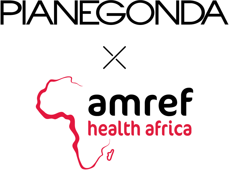 pianegonda x amref logo pianegonda x amref logo