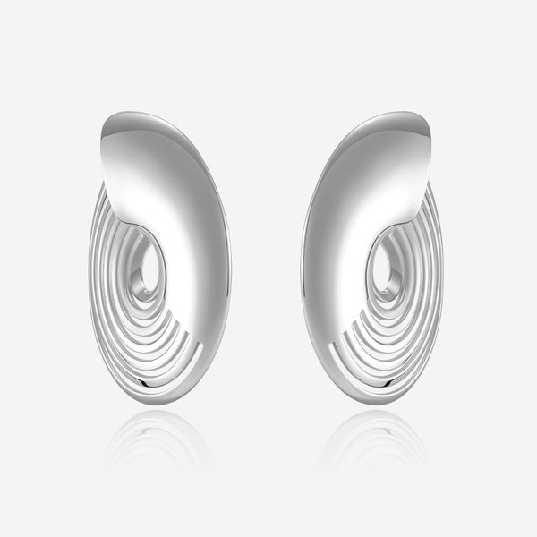 Half-hoop stud earrings