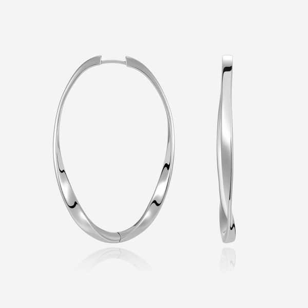 Oval hoop earrings