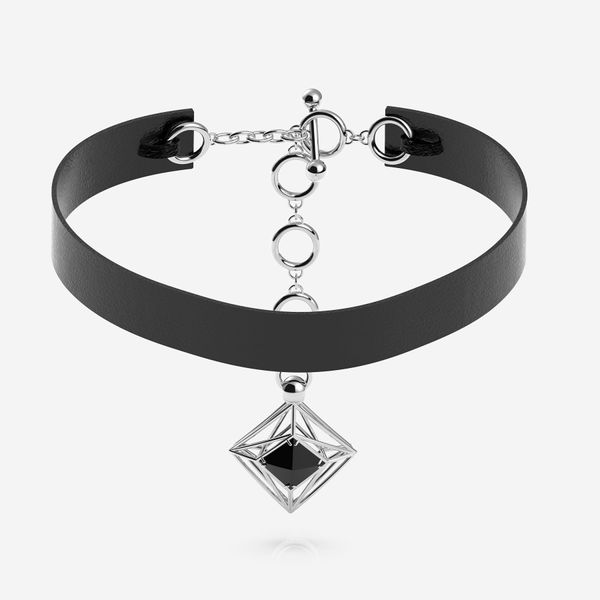 Choker pendente rombo