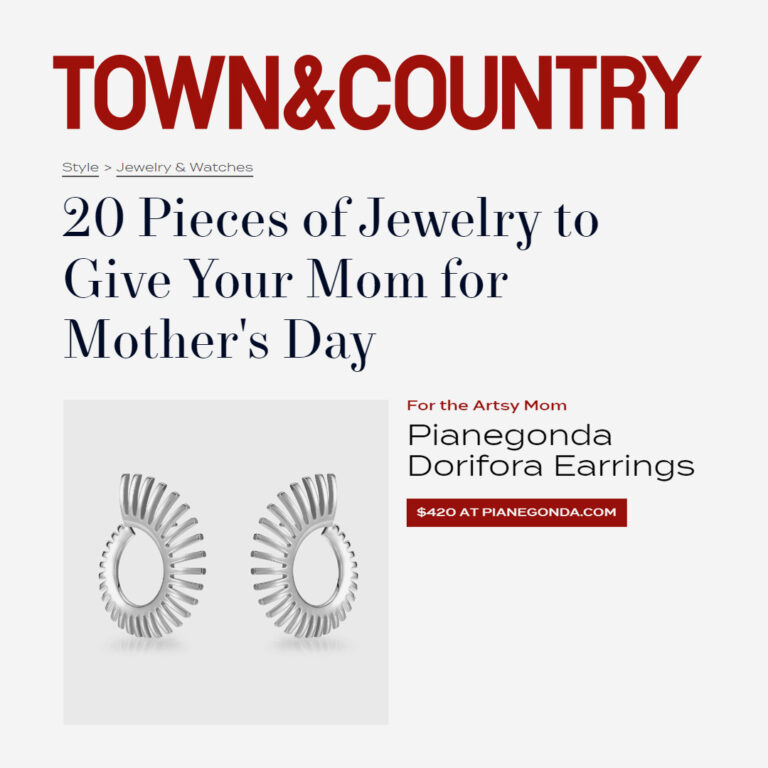 Pianegonda Brilla su Town and Country e Veranda Magazine nello speciale gioielli per la Festa della mamma