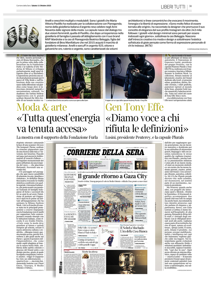 Corriere della Sera per MVP Wardrobe x Pianegonda