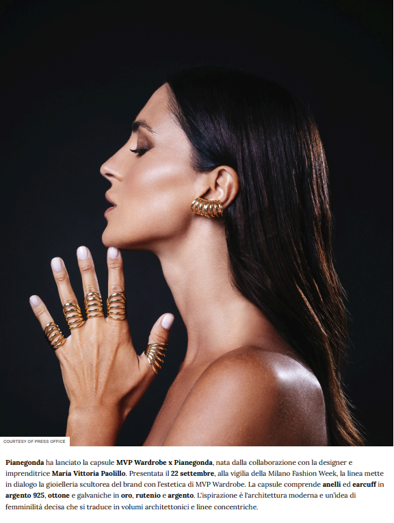 Harpers Bazaar per MVP Wardrobe x Pianegonda